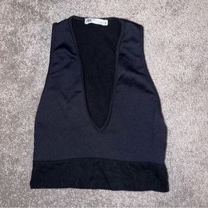 ✨3 FOR $15 SALE✨ Zara Black Ribbed Mesh Top